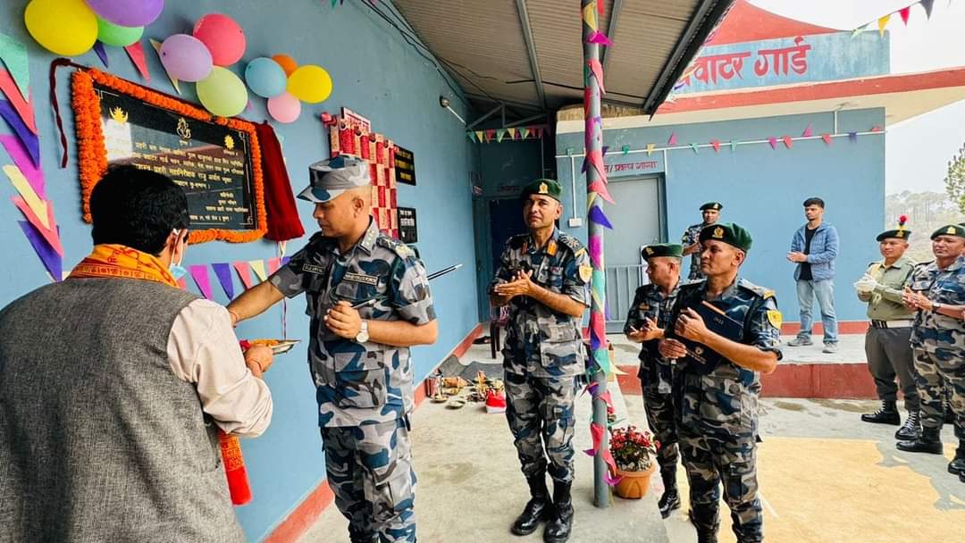 बाजुरामा सशस्त्र प्रहरी बलकाे नवनिर्मित भवनकाे उद्घाटन