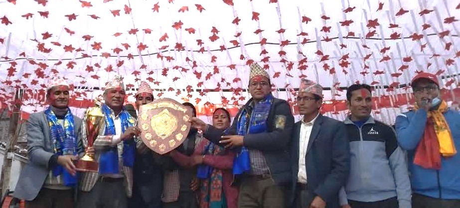 स्वामीकार्तिक गाउँपालिका स्तरीय राष्ट्रपति रनिङ शिल्डको उपाधी शम्भु सुनन्दा माविले उचाल्यो