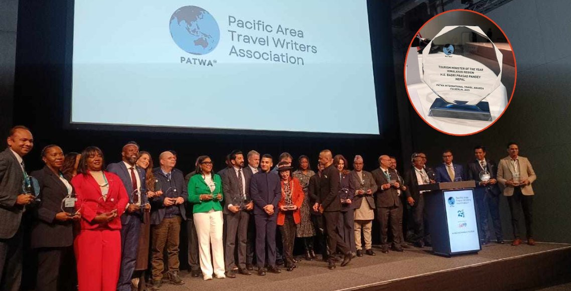 पर्यटनमन्त्री पाण्डेलाई जर्मनीमा ‘टुरिजम् मिनिस्टर अफ द एयर’ अवार्ड