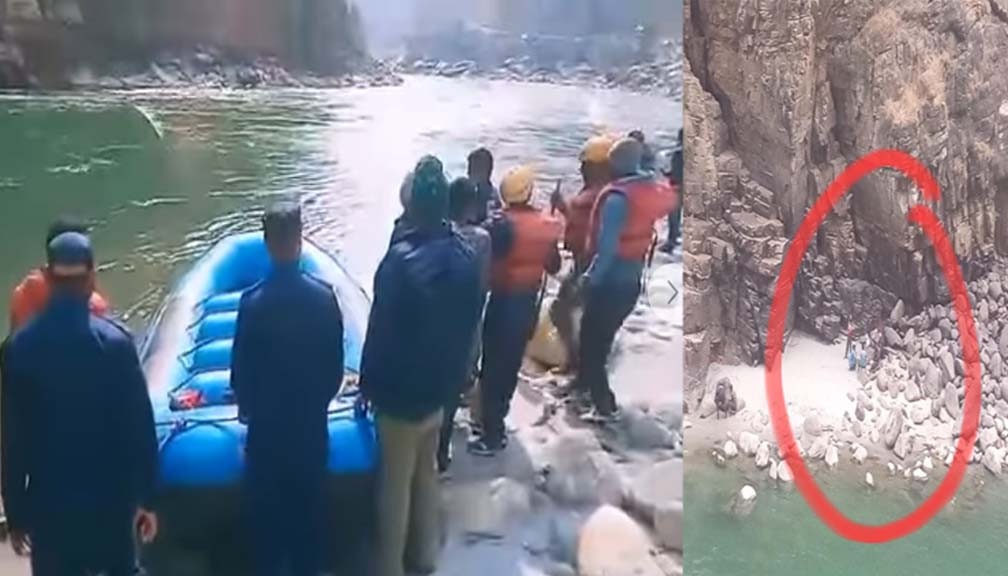 भीरमा अड्किएका आठ जनाको स्थानीय र सुरक्षाकर्मीद्धारा उद्धार