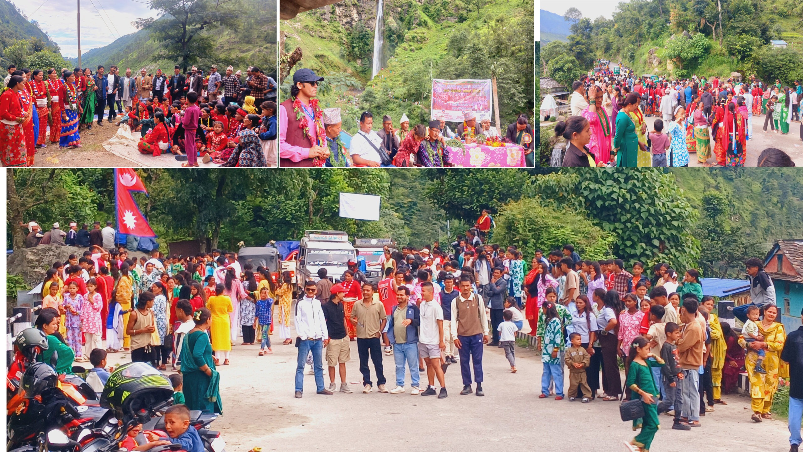 विरेखोला झरनाको प्रवर्द्धनका लागि देउडा कार्यक्रम, एकै दिन गरे ३ हजार बढिले भ्रमण